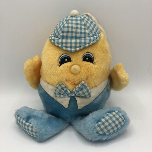 Vintage Dakin Baby Things Plush Rattle Chime Humpty Dumpty 1983 9" - Picture 1 of 7